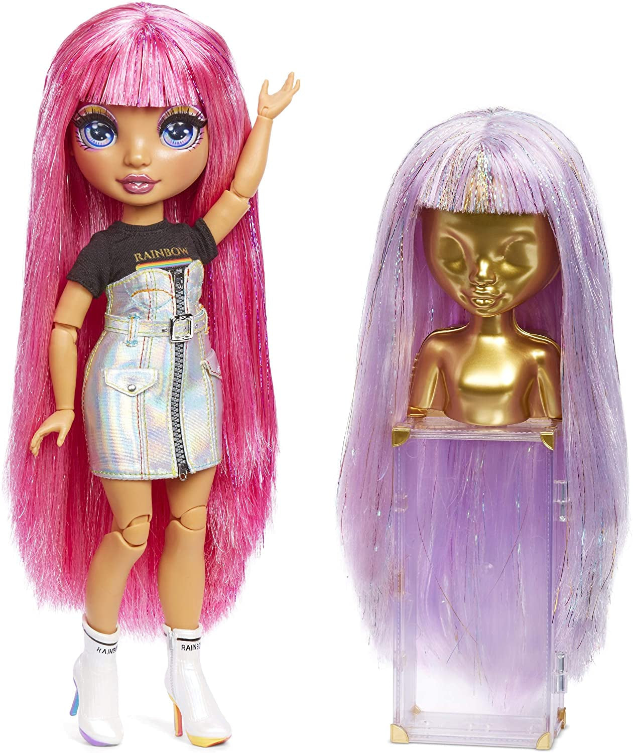 Rainbow High 571049 Fashion Studio - Muñeca exclusiva con ropa, accesorios y 2 pelucas brillantes - ¡Crea más de 300 conjuntos!