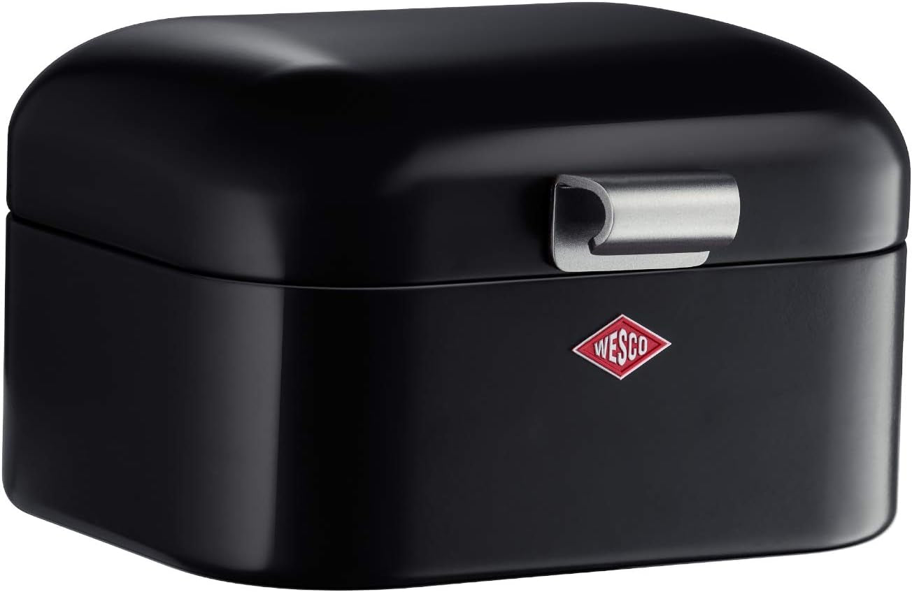Wesco 235 001 Panera Mini Grandy 17 x 18 x 12 cm (largo/ancho/alto) rosa, acero inoxidable Cajas para almacenar alimentos Naty Shop Negro