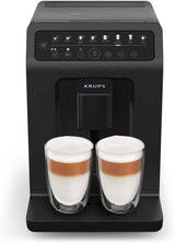 Krups EA897B Evidence ECOdesign Cafetera espresso automática, función automática espresso y capuchino, tecnología Quattro Force, vasos de leche one-touch, 8 presintonías, sistema de leche, 1450W
