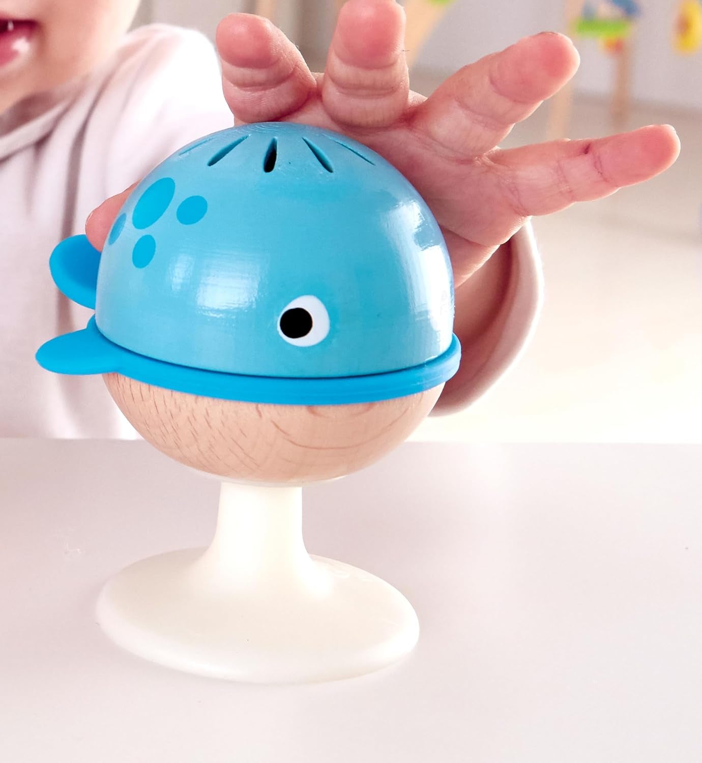 Set sonajero con ventosa Hape | Tres animales con elementos de mordedor, tortuga, pulpo y ballena | Juguete educativo desde 0 meses Bebe Toys Naty Shop
