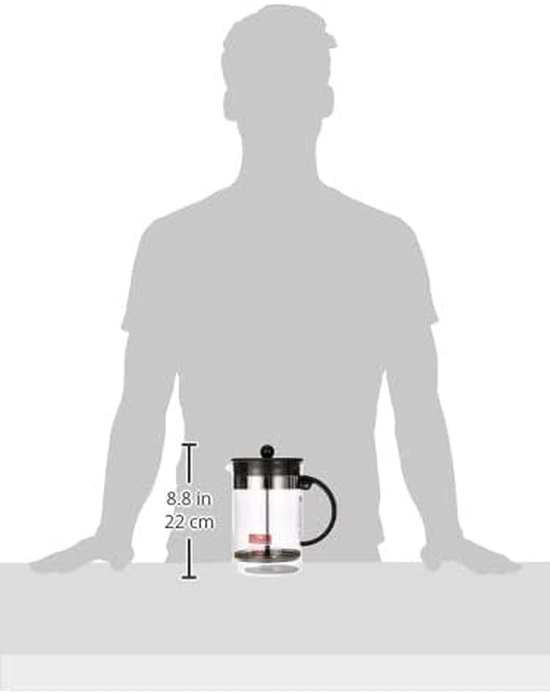 Cafetera Bodum 1582-01 bistroNOUVEAU (sistema French Press, apta para lavavajillas), 1,5 litros, negra