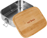 Tatonka Fiambrera de Acero Inoxidable I Fiambrera de Bambú (800ml / 1000ml) - Panera con tapa de bambú y tapa abatible - irrompible, no tóxica, apta para lavavajillas, sin plástico y sin BPA Cajas para almacenar alimentos Naty Shop 1000 Ml