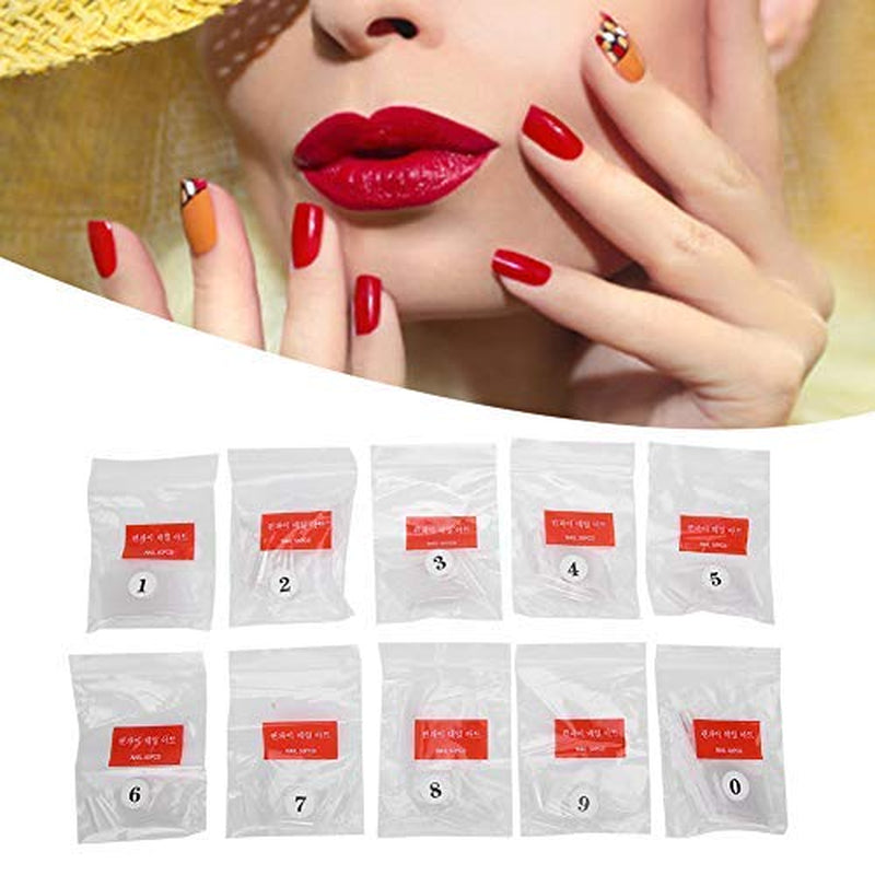 500 puntas de uñas postizas, puntas de uñas artificiales francesas naturales para manicura, L, uñas postizas DIY, gel UV ovalado, accesorios de uñas para mujeres y niñas (color natural)