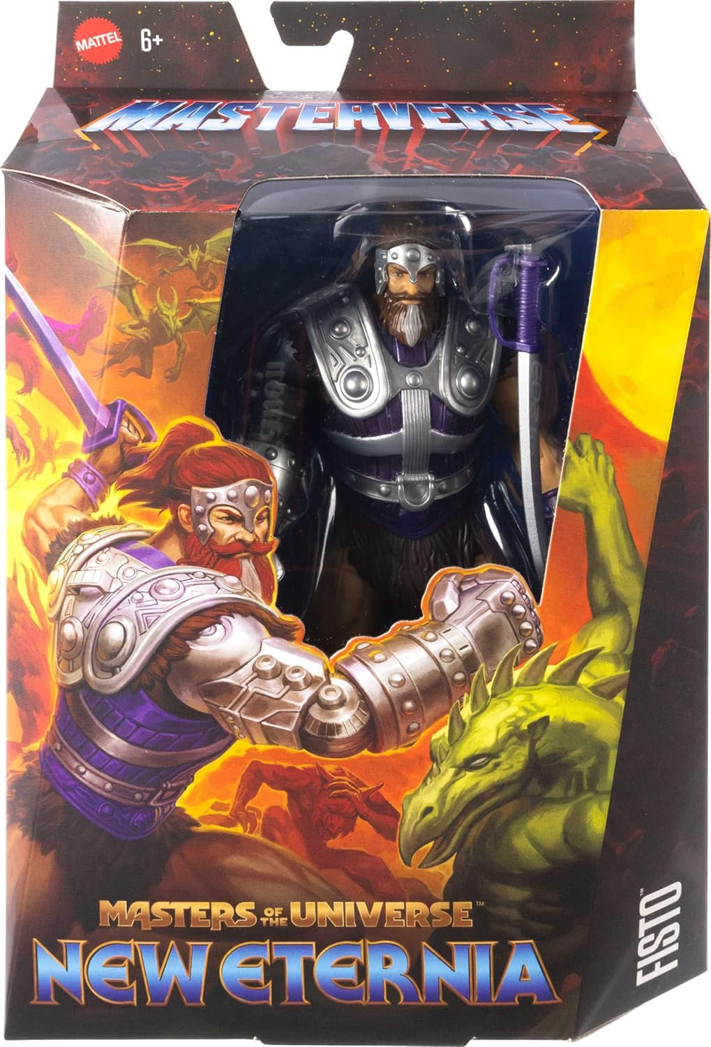 Figura de acción Masterverse de Masters of the Universe Aprox. 18 Cm, New Eternia Fisto, MOTU Toy Hero Con Puño De Hierro, 30 Puntos De Movimiento, JBP76, [Multicolor] Figuras de acción Naty Shop