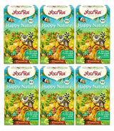 Yogi Tea - Happy Nature, Buy One and Do Good, té de hierbas con especias ayurvédicas orgánicas, mango, mandarina, mezcla de vainilla, paquete de 6 té Yogi, 6 x 17 bolsitas de té (102 bolsitas de té en total)