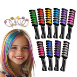 Magicat Tizas para el Cabello para Niña Set I 10 Colores Lavables y 5 Gomas para el Cabello I Regalo para Niñas de 4 a 10 Años I Regalo Creativo para Fiesta de Cumpleaños Infantil 2025 I Tinte para el Cabello Naty Shop Seguro y Colorido 200 G (1 Paquete)