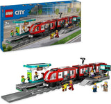 Tranvía LEGO City con estación, idea de regalo para fanáticos de los vehículos de juguete a partir de 7 años, con 6 minifiguras y un perro guía para juegos de rol, juguete de construcción 60423 Juegos de construcción Besuche den LEGO-Store Default title