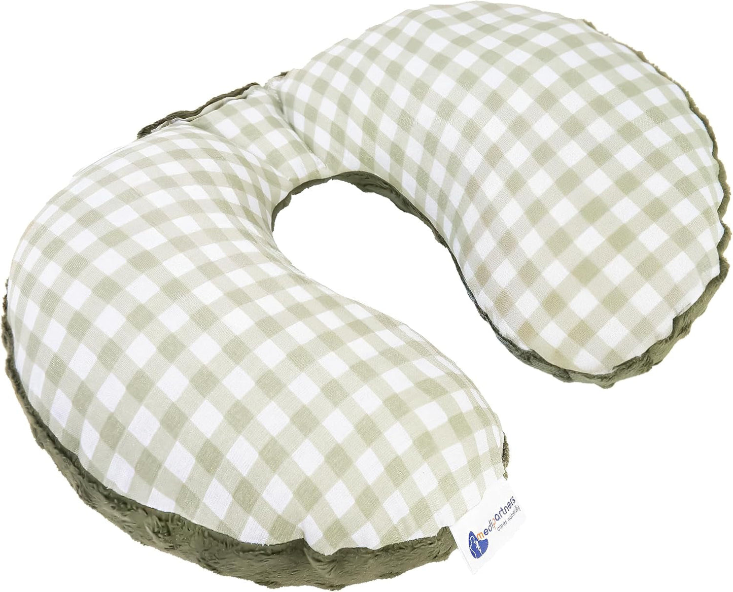 Medi Partners Almohada cervical para bebé Soporte para el cuello 100% algodón / Minky Almohada cervical para bebé para cochecito de coche Viajes Viajes Dormir Almohada cervical Snooze Roll (REH con Minky gris) Almohadas ortopédicas cervicales Naty Shop Oliva Visón a cuadros