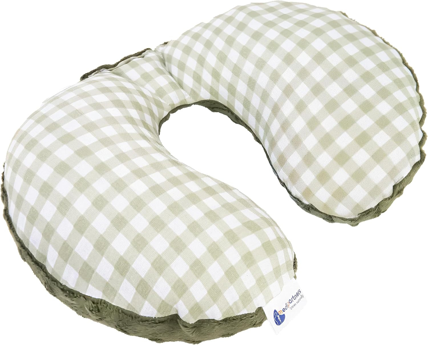 Medi Partners Almohada cervical para bebé Soporte para el cuello 100% algodón / Minky Almohada cervical para bebé para cochecito de coche Viajes Viajes Dormir Almohada cervical Snooze Roll (REH con Minky gris) Almohadas ortopédicas cervicales Naty Shop Oliva Visón a cuadros
