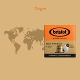 Bristot, café 100% Arábica – 120 cápsulas compatibles con Nespresso – Kaffeemischung aus Mittelamerika und Brasilien, Schokolade und Trockenfrüchtenoten – 4 paquetes por 30 cápsulas