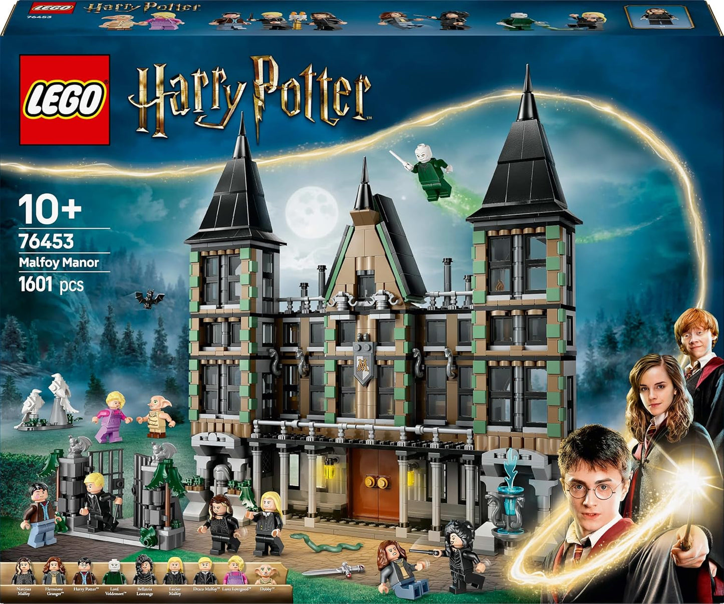 LEGO Harry Potter Finca de la Familia Malfoy, fantástico juguete para coleccionar y exponer, regalo para niños, niñas y fans del mundo mágico, idea de regalo con 9 minifiguras 76453 Juegos de construcción Besuche den LEGO-Store