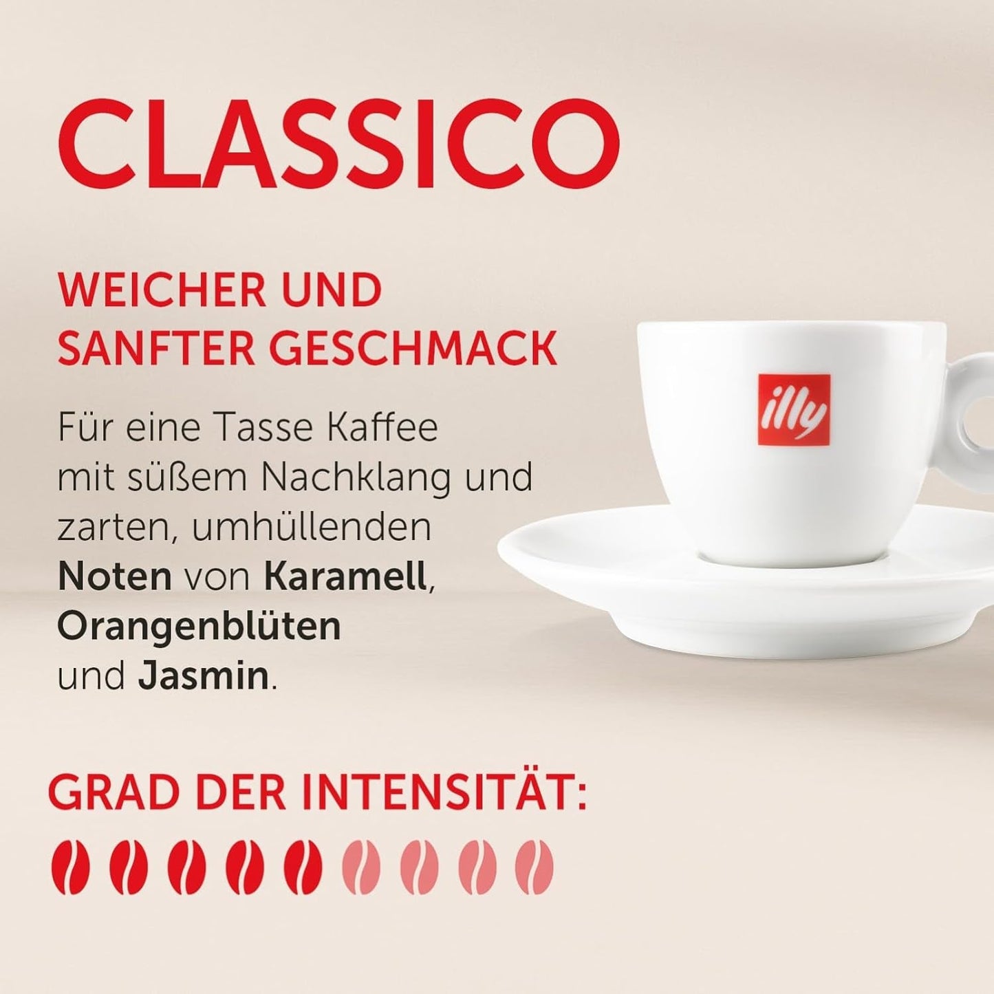 illy, Compatible Aluminium-Kaffeekapseln CLASSICO, 100% Arábica con notas de flores de naranja y jazmín, sabor dulce y retrogusto dulce, 10 paquetes de 10 cápsulas (100 en total)