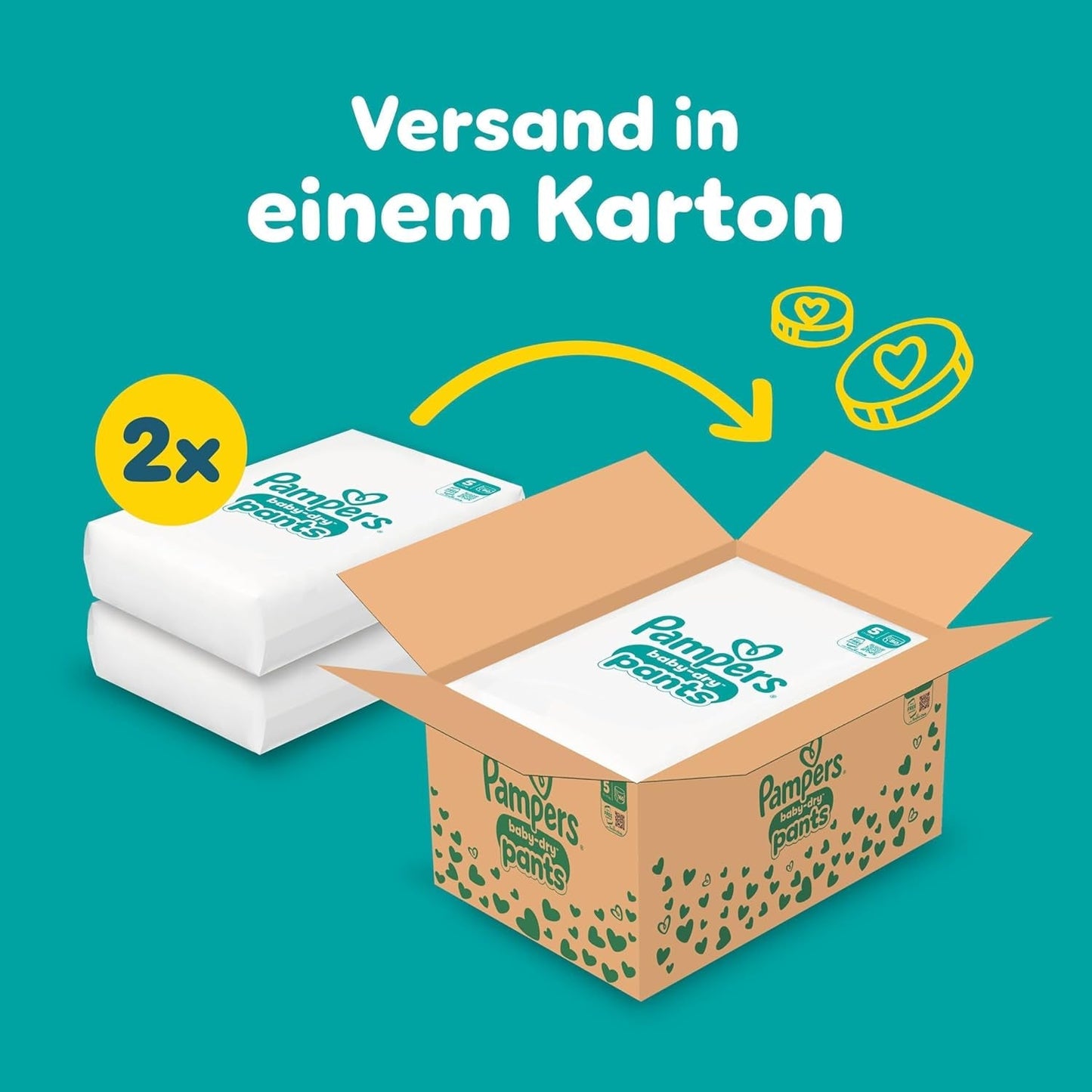 Pampers Baby-Dry Pants Tamaño 5, 160 unidades, 11 kg-17 kg, auslaufsichere 360° apto para día y noche