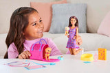 Adopción Barbie Puppy - Muñeca y 2 cachorros, con certificados de adopción, efecto de cambio de color, jaula y accesorios, para niños a partir de 3 años, HKD 86
