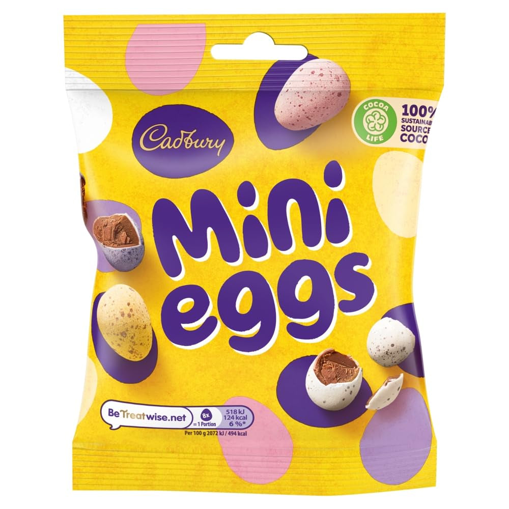 Bolsa sólida de pequeños huevos de chocolate (80 g) en una bandeja de azúcar crujiente (Easter Forms)