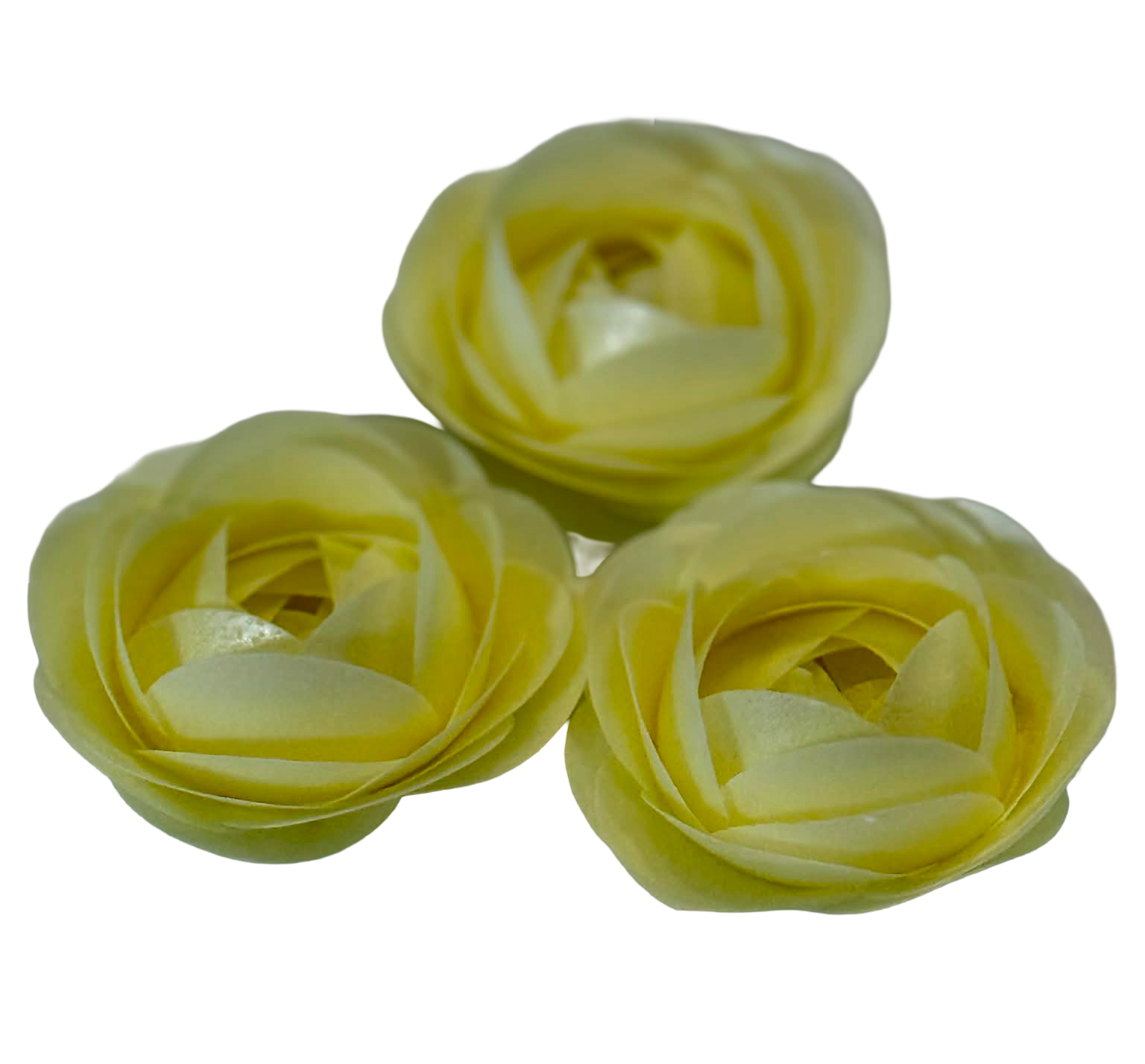 DulceVafa Decoraciones De Gofres Comestibles Rosas Amarillas - Juego Con 3 Flores Napolitanas, Diámetro 8 Cm
