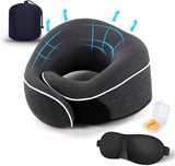 Naty Shop Almohadas Ortopédicas Cervicales Negro 4 Estándar TALLGO Almohada de Viaje para el Cuello La Mejor Almohada de Espuma con Memoria para Avión Reposacabezas Almohada Suave y Ajustable para Avión Coche Hogar