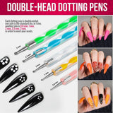 FANDAMEI Juego de Pinceles para decoración de uñas, Pinceles para uñas de Gel de 15 Piezas, bolígrafos de Puntos de 5 Piezas, Cintas de Cinta de 10 Rollos, Puntas de Strasssteine ​​​​Nägel, Paillettes Ultra Dünn para Manicura de Arte de uñas