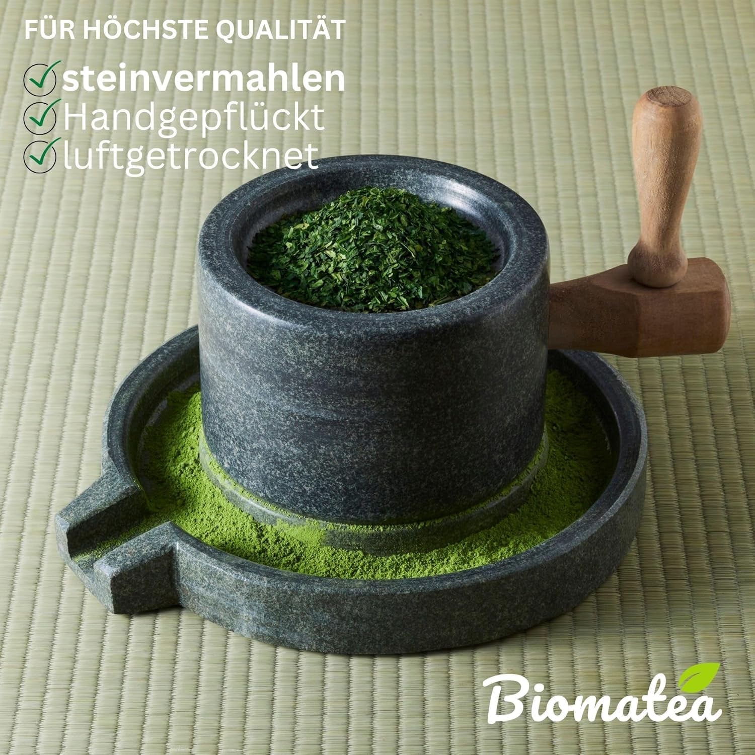 Té Sakura Matcha 50 g - Grado ceremonial de Japón - Té verde premium con polvo de flor de Sakura - Primera cosecha, molido en piedra, vegano, sin aditivos