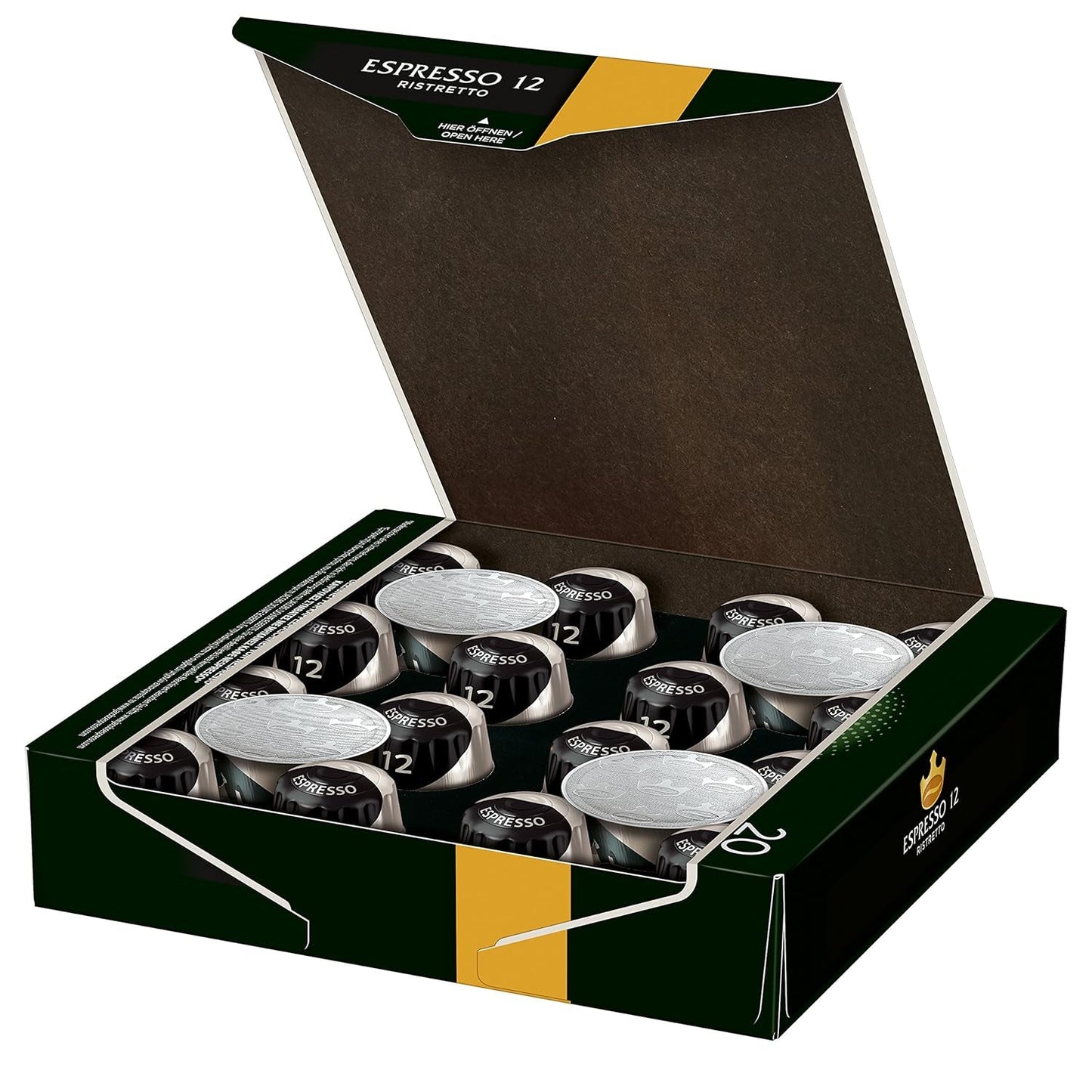 Kaffeekapseln Espresso Ristretto, Intensität 12 von 12, 10 x 20 Getränke & Kaffeekapseln Lungo Decaffeinato- Intensität 6- 200 Nespresso compatible Kapseln, 10er Pack, 10 x 20 Getränke