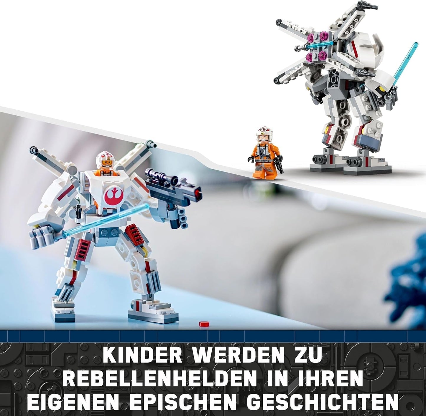 LEGO Star Wars X-Wing Mech de Luke Skywalker, ladrillos de juguete coleccionables, aventura de acción, idea de regalo para niños y niñas creativos a partir de 6 años 75390 Juegos de construcción Besuche den LEGO-Store