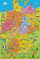 Mapa de Alemania con imágenes (rompecabezas para niños) Puzzle Naty Shop