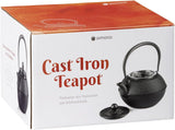 Juego de té tradicional de hierro fundido Dimono: tetera, calentador y 2 tazas de té.