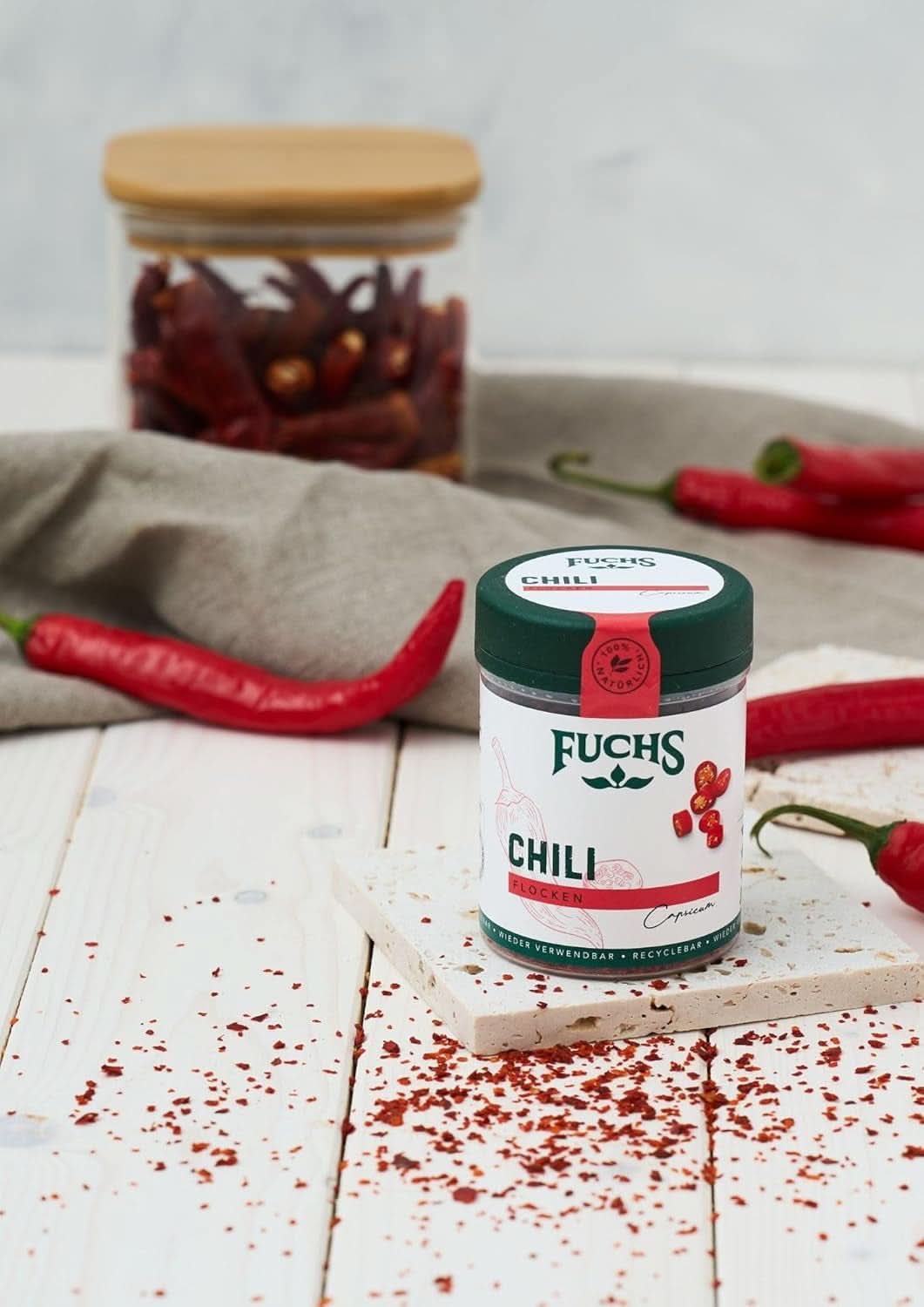 Guindilla Fuchs en hojuelas, 50 gramos Condimentos Naty Shop