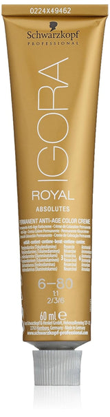 Tinte para el cabello Igora Royal Absolute Age Blend, 7-560 Rubio chocolate dorado medio, 60 ml Naty Shop Tinte para el cabello 6-80 Rubio oscuro rojizo natural 60 ml (paquete de 1)