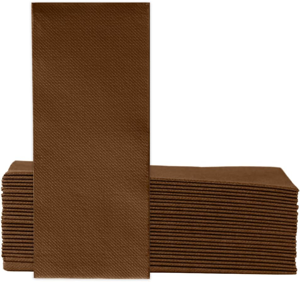 Soft Point 50 pañuelos desechables de alta calidad con pliegue 1/8, 32 x 38 cm, color champán