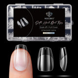 Modelones Puntas de Uñas 510 Piezas - Juego de Puntas de Uñas de Cobertura Completa, Juego de Puntas de Gel, Puntas de Uñas de Resina PMMA Prepulidas, Uñas Artificiales para Pegamento en Nail Art DIY, Squoval Corto