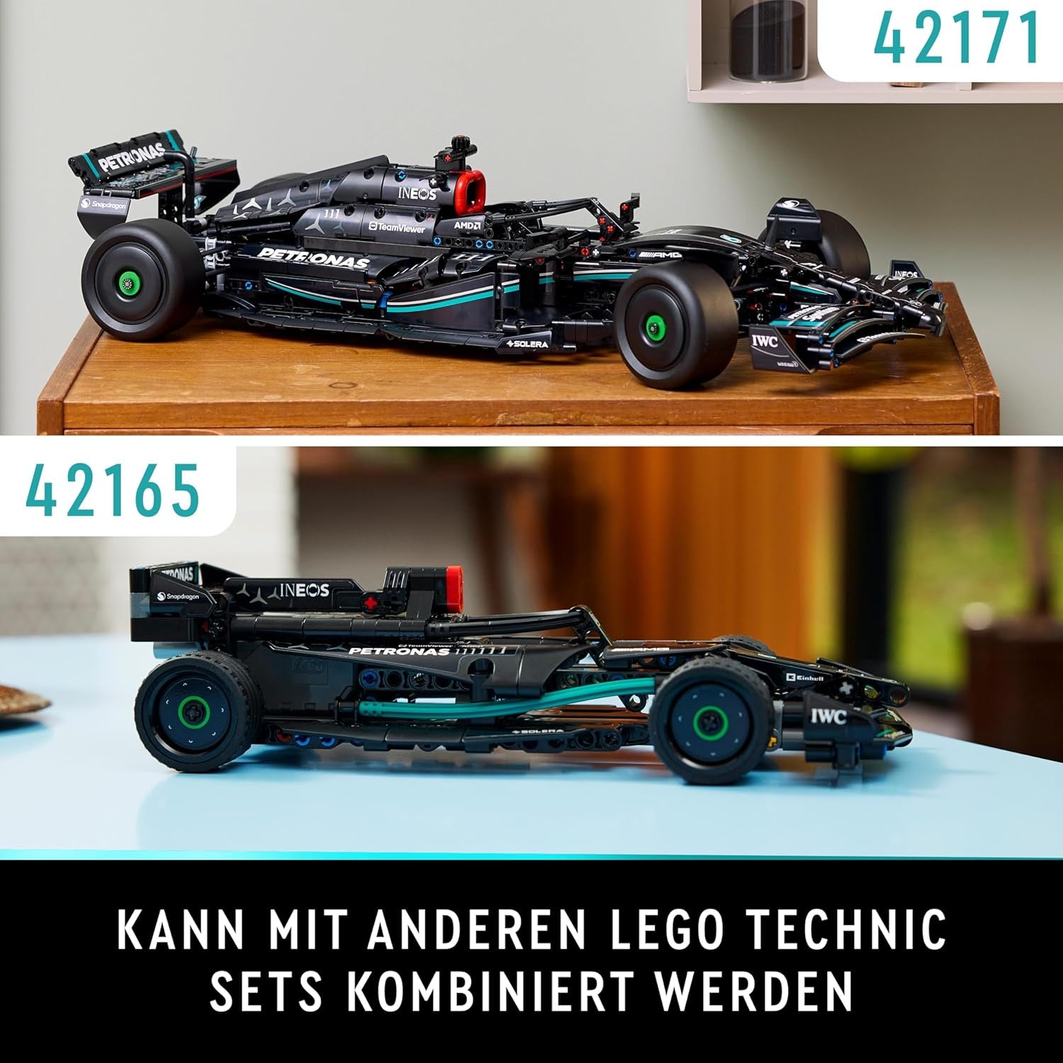 LEGO Technic Mercedes-Amg F1 W14 E Set de rendimiento para adultos, coche de carreras a escala, coleccionables para el hogar o la oficina, regalos de Fórmula 1 para hombres y mujeres 42171 Juegos de construcción Besuche den LEGO-Store