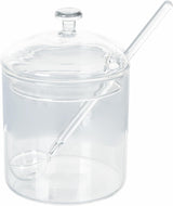 Tarro de vidrio borosilicato transparente de 300 ml con tapa y cuchara Good Morning
