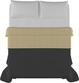Ropa de cama italiana cama doble Estivo, microfibra, castaño/gris, 260 x 270 cm Edredones y edredones Naty Shop