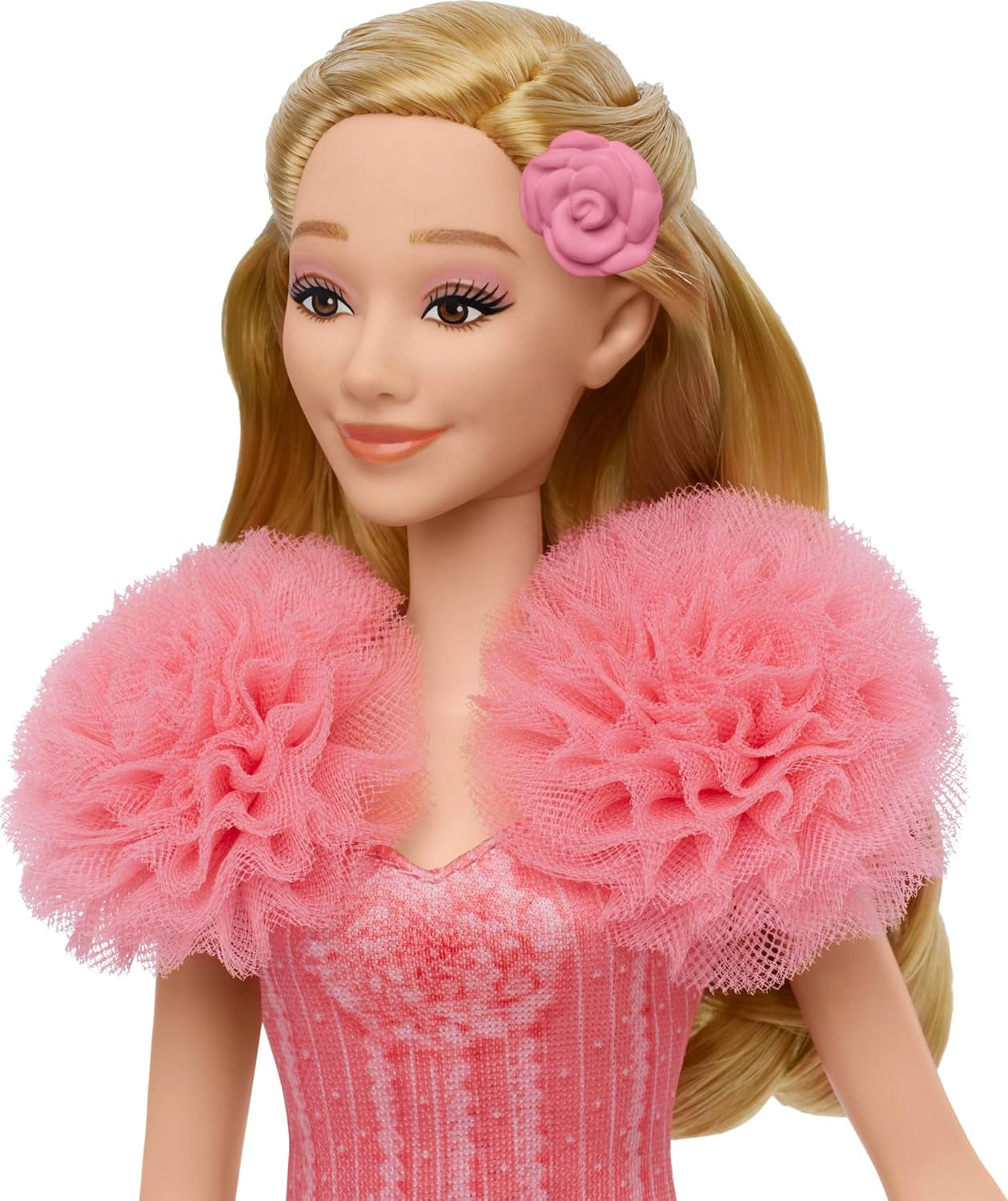Mattel Glinda de Wicked and Accessories Muñeca articulada inspirada en la película con atuendo desmontable Sings Loved by Us JLG49 Rosa