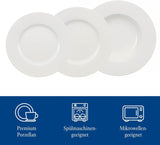 Villeroy & Boch Wonderful World Vajilla de 12 piezas, Apta para lavavajillas y microondas, Blanco, Platos, Vajilla, Porcelana, Platos llanos, Set, Vajilla moderna, Porcelana Premium