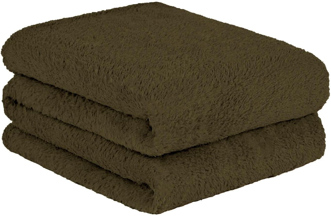 Brentford's Teddy Manta Polar, Manta De Cama Grande, Felpa, Súper Suave, Cálida, para Sofá, Cama, Colcha, Negro - 150 X 200 Cm Camas Y Mantas Besuche den Brentfords-Store Khakigrün 150 X 200 Cm
