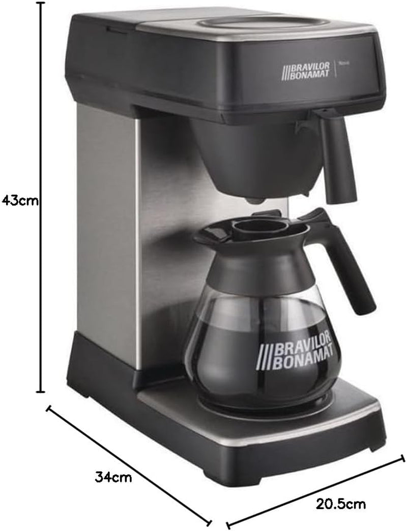 F454 Novo Cafetera Espresso, 1,5 L, Negra, 430 (Al) x 205 (An) x 340 (Pr) mm