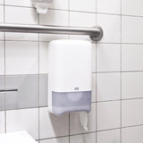 Tork 127530 Papel higiénico suave Midi de calidad avanzada para dispensador de papel higiénico Tork T6 de doble rollo/papel higiénico suave de 2 capas resistente a desgarros, paquete de 27 (27 x 100 metros)