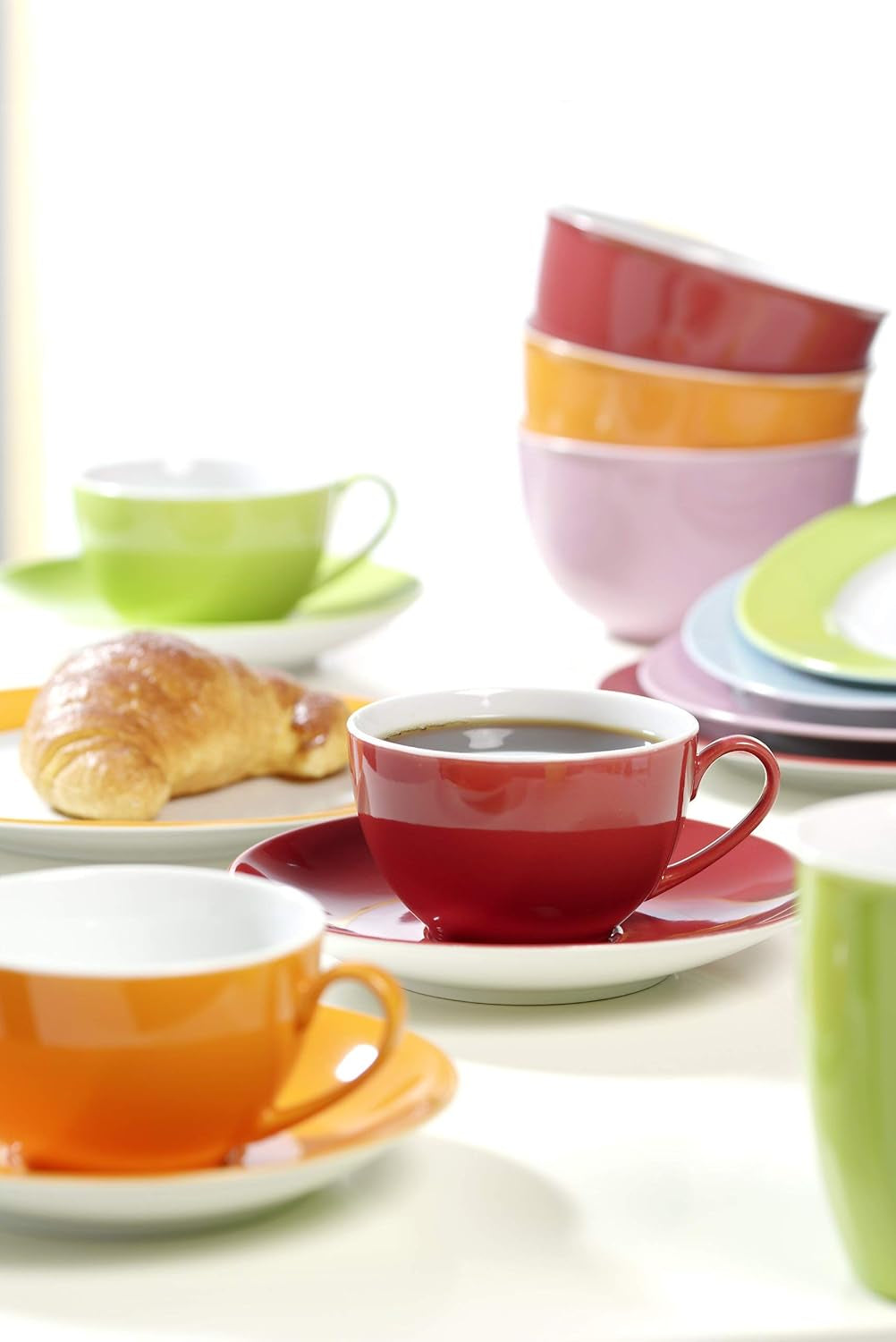 Ritzenhoff & Breker Doppio Servicio de café, 12 piezas, Porcelana, Rojo