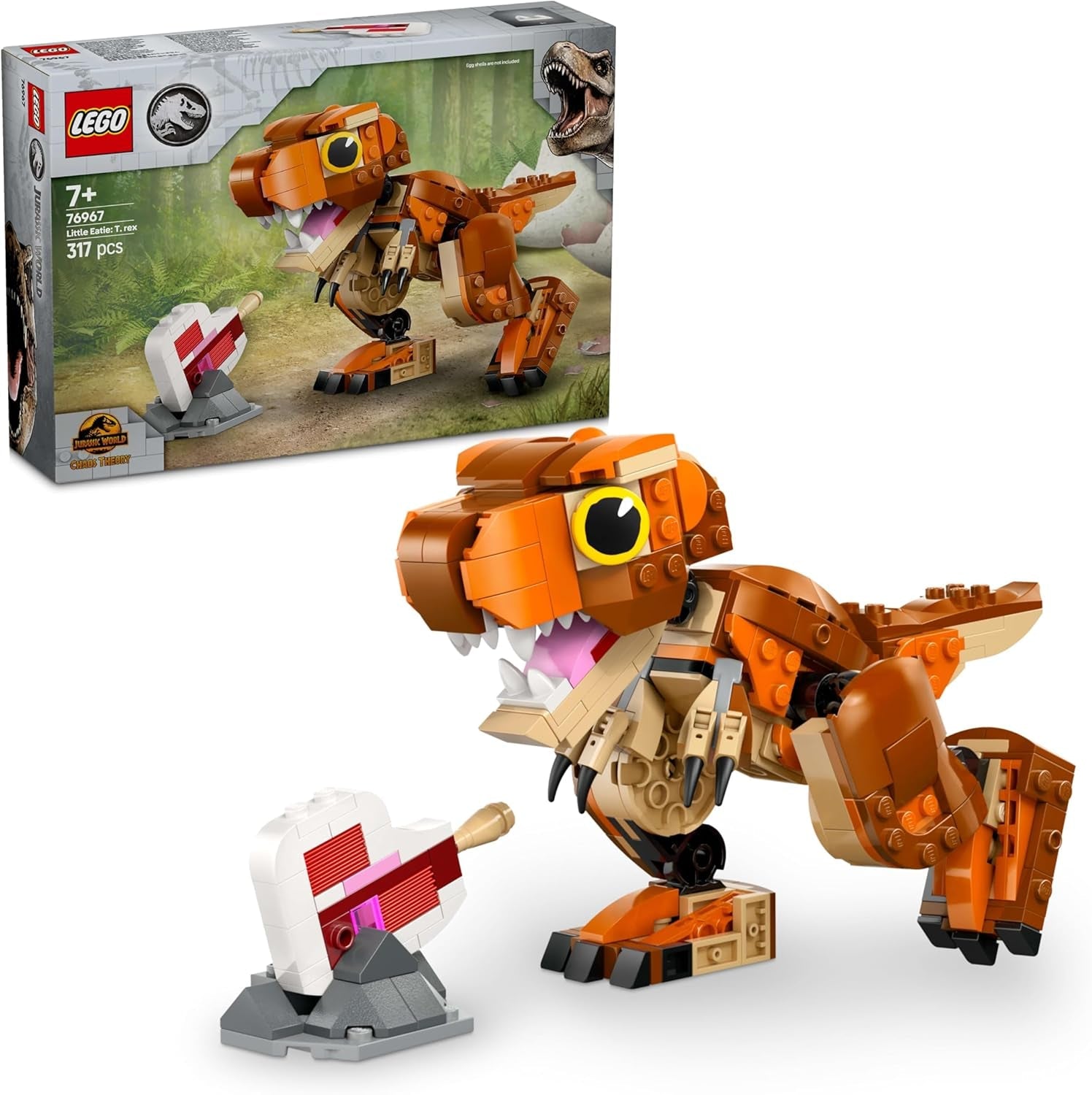 LEGO Jurassic World Little Eatie: T.Rex Juguete de construcción para niños y niñas Set de construcción de dinosaurios de 7 años Modelo de regalo para niños con boca, cabeza y cola móviles 76967 Juegos de construcción Besuche den LEGO-Store Default Title