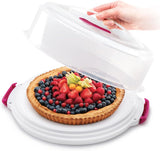 Recipiente para tartas Metaltex, regulable en altura, polipropileno, blanco/transparente, ⌀ 30 cm, regulable en altura 8 y 15 cm Cajas para guardar alimentos Naty Shop