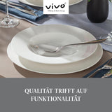 vivo - Villeroy & Boch Group - Vajilla Basic Blanco 30 piezas, apta para lavavajillas y microondas, Vajilla blanca, Juego de café, Cerámica, Platos, Tazas, Porcelana premium