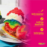 Decocino Juego de colorantes alimentarios de neón - 3 piezas - Rojo, rosa, morado - Colorante alimentario en dosis altas - Para colorear pasteles, muffins y cupcakes - Sin sabor