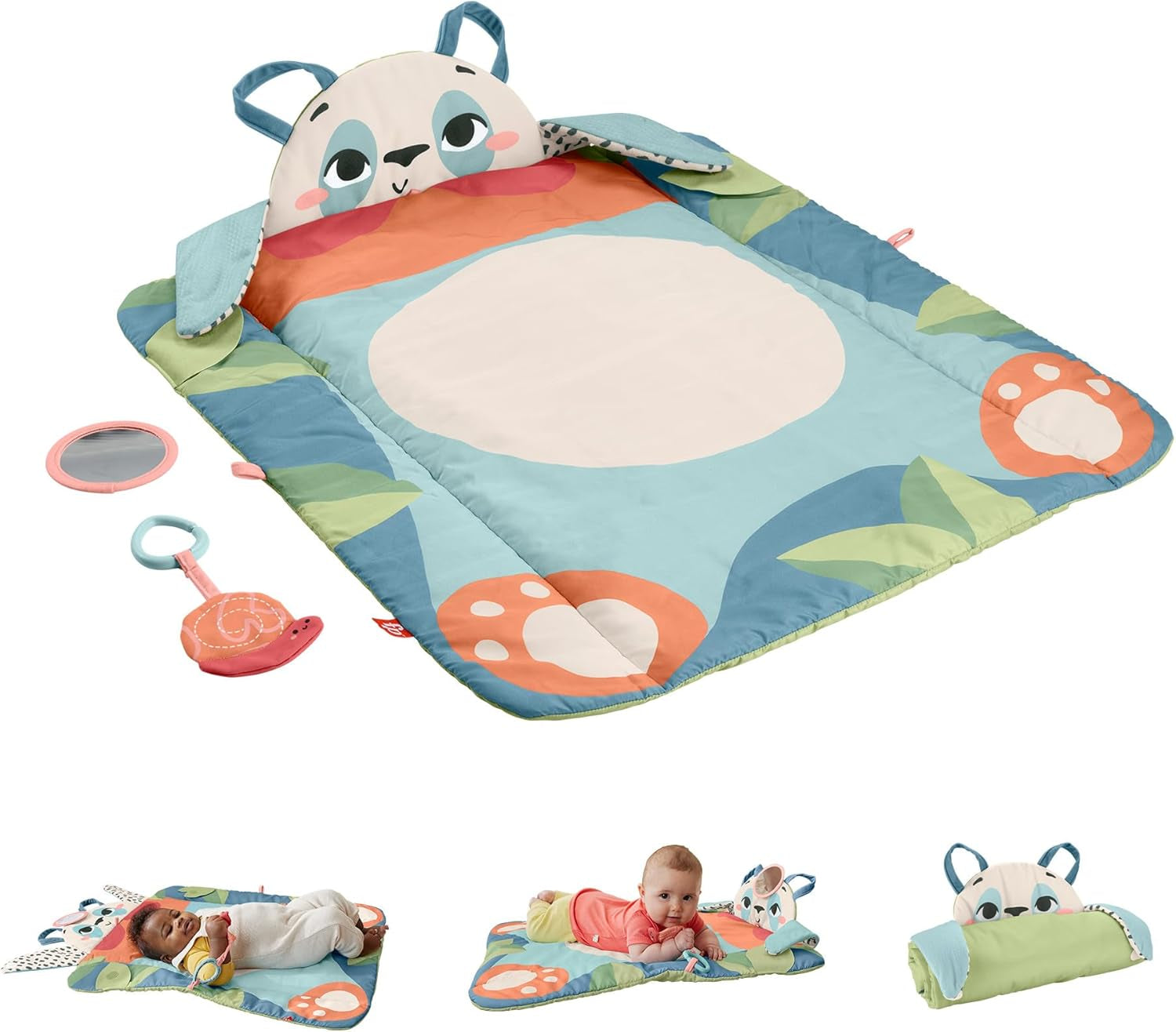 Fisher-Price Elefante con Orejas Gigantes - Adorable peluche suave con orejas extra grandes, fabricado 90% de plástico reciclado y embalaje certificado FSC, para bebés de 3 meses en adelante, HKD63 Baby Toys Naty Shop Panda
