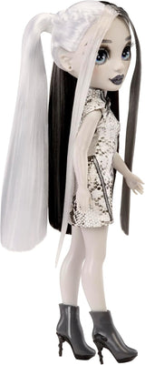 Muñeca Rainbow High Shadow High Heather Grayson - 28 cm en tonos grises, cabello y ropa en blanco y negro, bolso elegante, dulce regalo para niños de 4 a 10 años