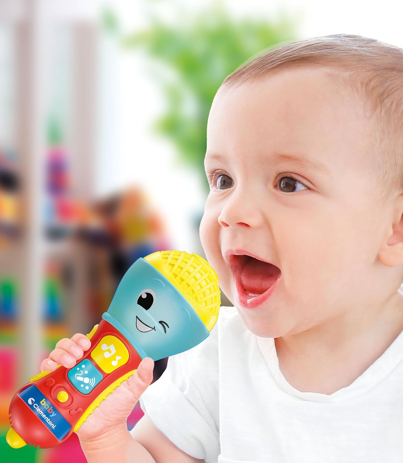 Clementoni - Micrófono Bebé, Juego Música Electrónica Infantil, Juguete 10-36 Meses, Centro de Actividades con Luz y Sonidos, 17931 Juguetes Bebé Naty Shop