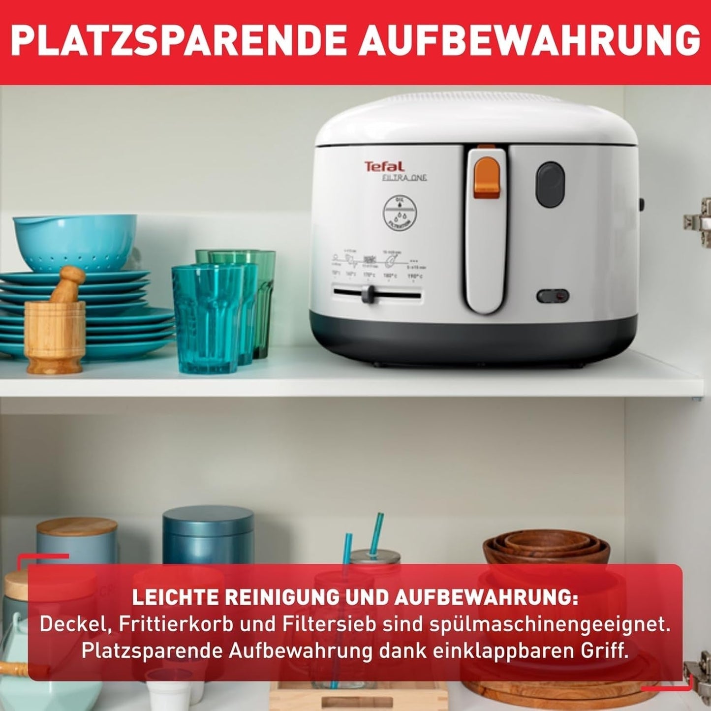 Freidora Tefal FF1631 Filtra One, 1.900 W, Capacidad 1,2 kg Electrodomésticos Naty Shop