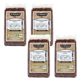 Arroz Italiano Integral, Arroz Sin Refinar Rico en Fibra, Ideal para Ensaladas de Arroz Creativas y Platos Saludables, Envasado al Vacío, 4 Paquetes x 500g