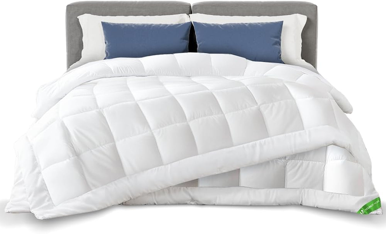 VOUNOT Edredón 155X200Cm, Juego de Edredón de Invierno 4 Estaciones de 2 500GSM, compuesto por 2 edredones anudados Edredón adaptable para verano e invierno, Edredones y edredones estándar Oeko-Tex Naty Shop Juego de 2 mantas 4 estaciones 220X240Cm